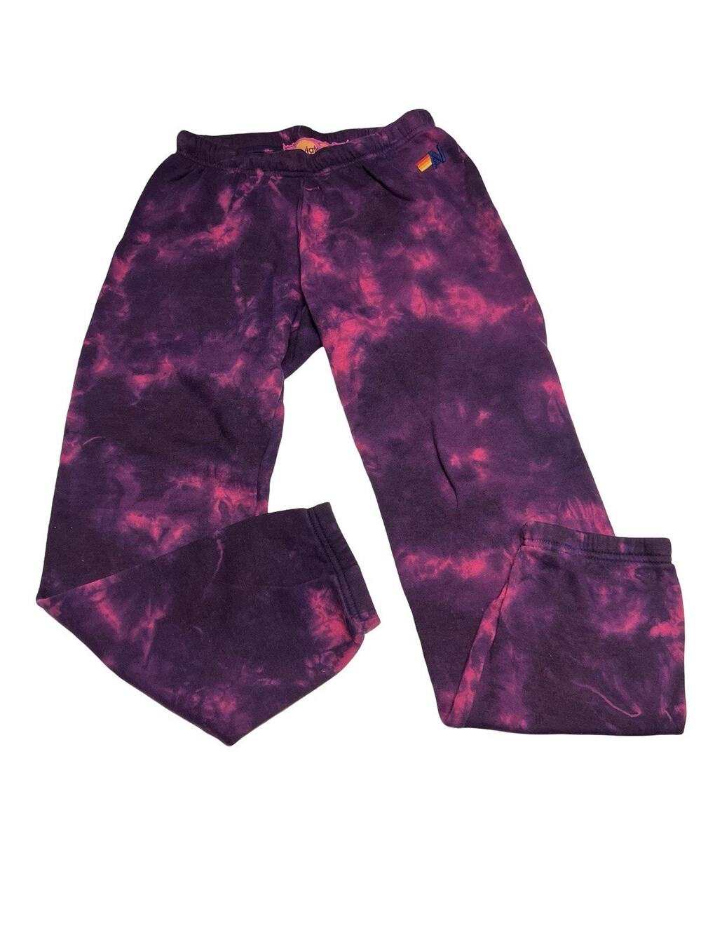Aviation Nation Hand Tie Dyed Purple Pink Sweatpants Small